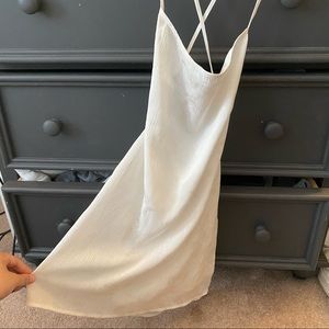white mini dress